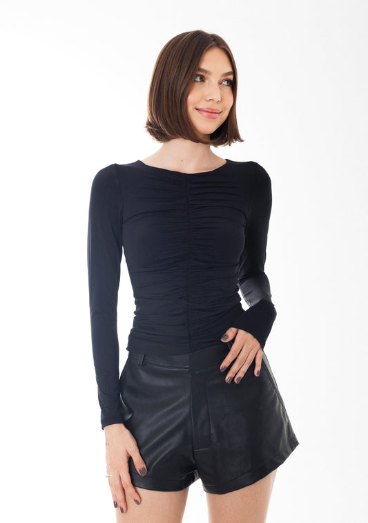 Manga longa Greta - Preta