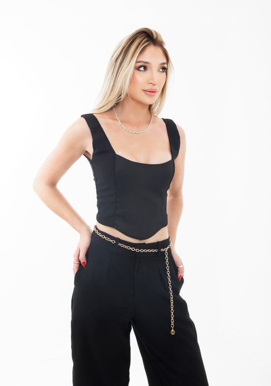 Calça Bella - Crepe preta