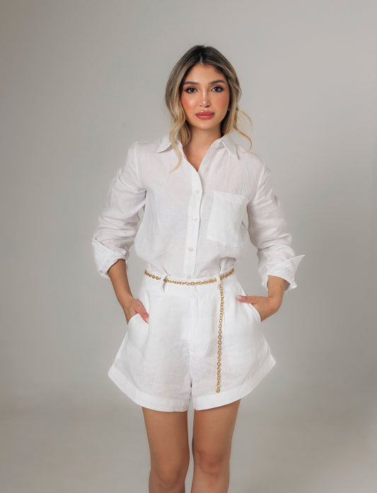 Short Angelina linho puro